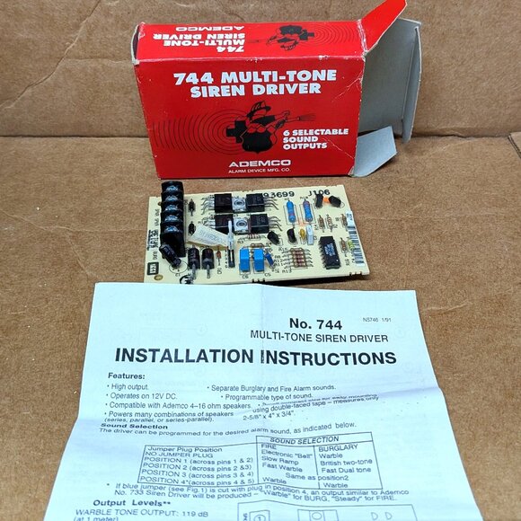 ADEMCO 744 MULTI-TONE SIREN DRIVER - UNUSED OLD STOCK - Picture 1 of 4